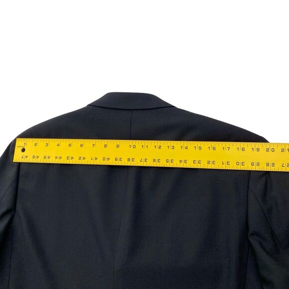 Brooks Brothers 346 Blazer Mens 42 R Black Suit Jacket Single Vent Wool Blend - Picture 10 of 14